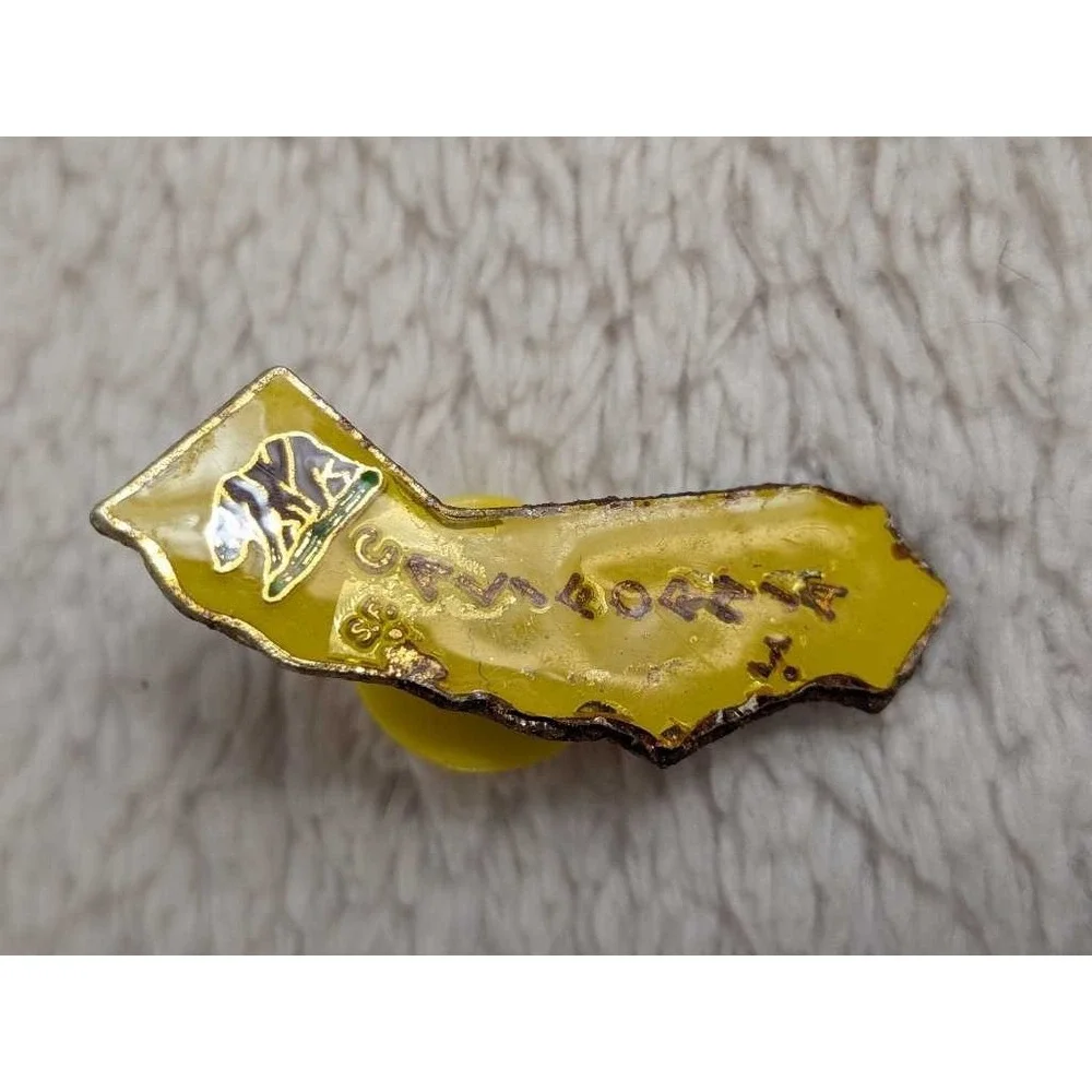 Vintage California Orange County Sheriff Fish Flag Enamel Lapel‎ Pin Lot